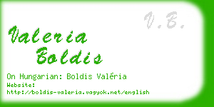 valeria boldis business card