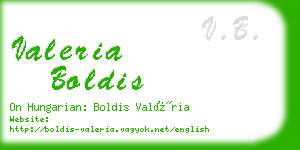 valeria boldis business card